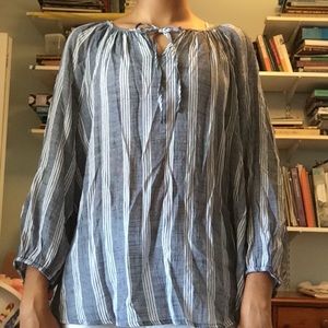 Woman’s blouse long sleeve navy blue (Fred David)